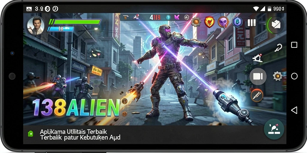 Tangkapan layar utama aplikasi 138ALIEN yang menunjukkan fitur utilitasnya.