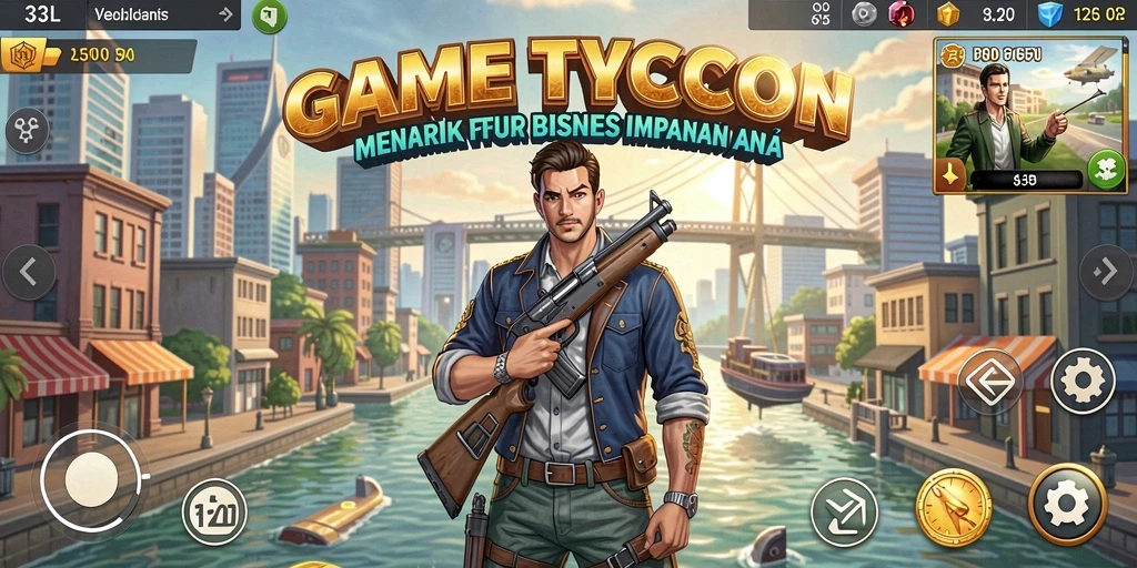Tampilan gameplay <strong>33L</strong> dengan berbagai aktivitas manajemen bisnis.