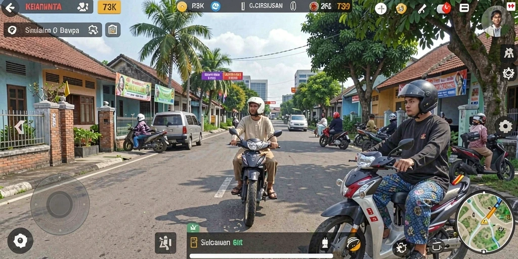 Tangkapan layar 73K menampilkan gameplay yang interaktif dan menarik dalam simulasi kehidupan.