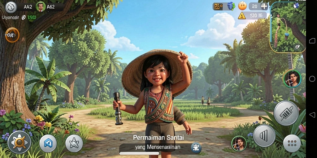 Menampilkan gameplay menarik dari permainan santai AA62.