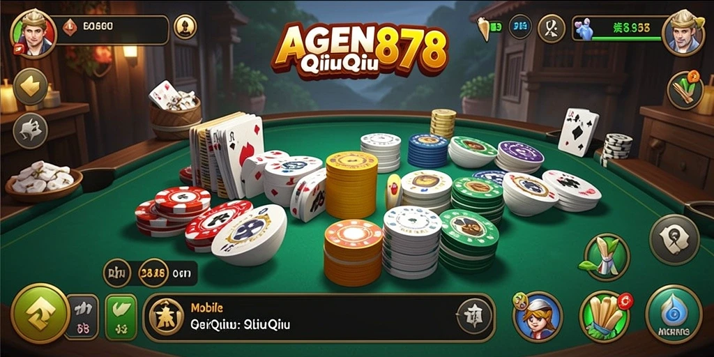 Tampilan gameplay QiuQiu yang seru dan interaktif.