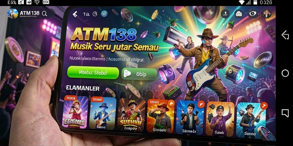 Screenshot dari permainan Music ATM138 yang menampilkan alunan musik yang menggugah.