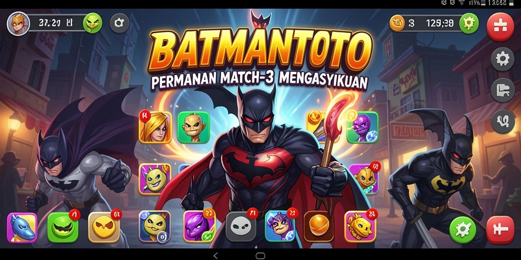 Tampilan gameplay seru dan warna-warni di BATMANTOTO.
