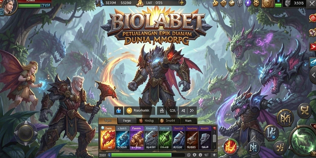 Gameplay seru di BIOLABET yang menampilkan fitur MMORPG.