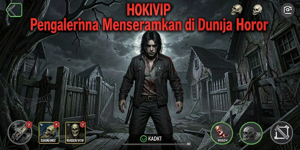 Gameplay HOKIVIP menampilkan kengerian yang mendebarkan dan atmosfer horor yang mendalam.