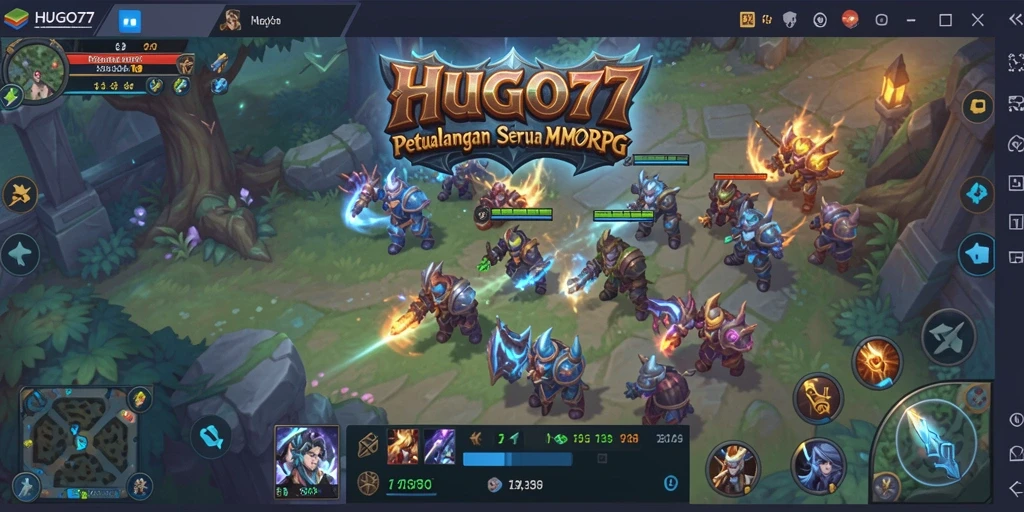 Tampilan gameplay HUGO77 yang menakjubkan dalam dunia MMORPG.