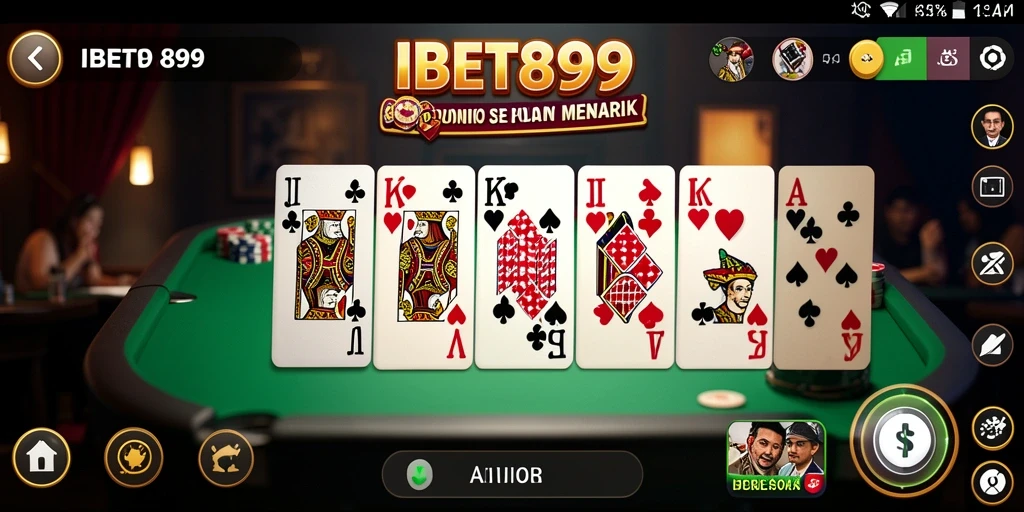 Screenshot permainan Domino IBET899 dengan gameplay seru.
