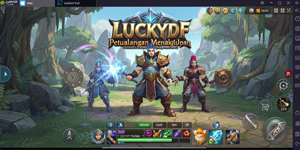 Tampilan gameplay LUCKYDF yang mendebarkan dalam dunia MMORPG.