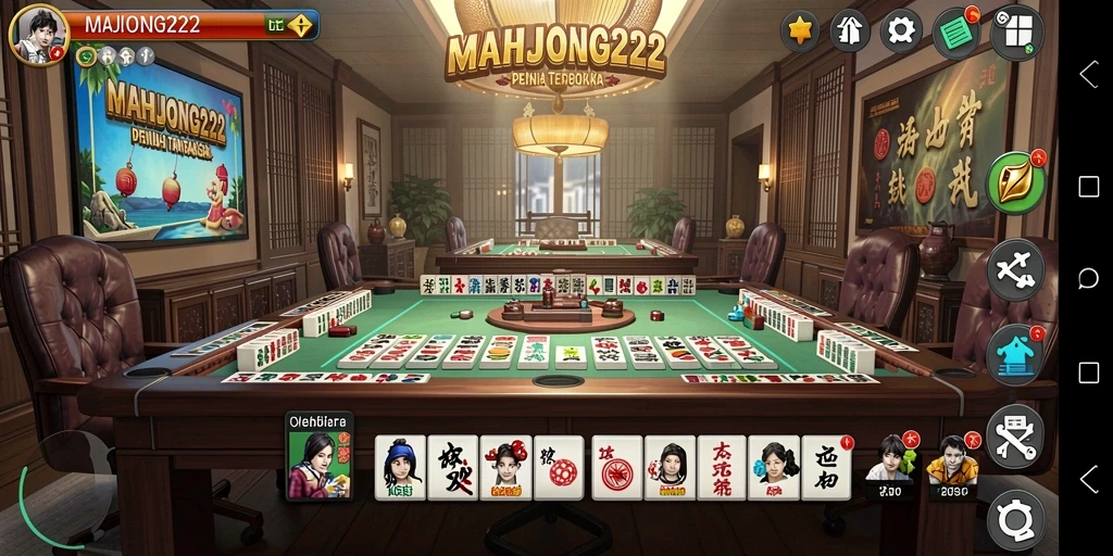 Screenshot gameplay MAHJONG222 menampilkan dunia terbuka dan karakter yang dinamis.