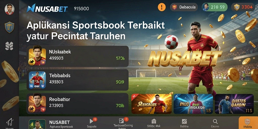 Tampilan antarmuka NUSABET saat menampilkan pilihan taruhan olahraga.