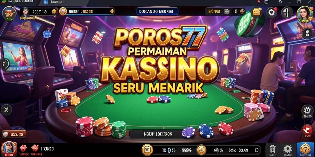 Screenshot utama POROS77 menampilkan gameplay Kasino yang mengasyikkan.