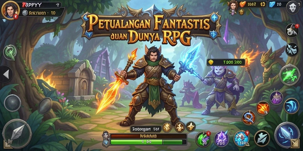 Tampilan gameplay RPYYY yang menakjubkan dengan aksi petualangan yang mendebarkan.
