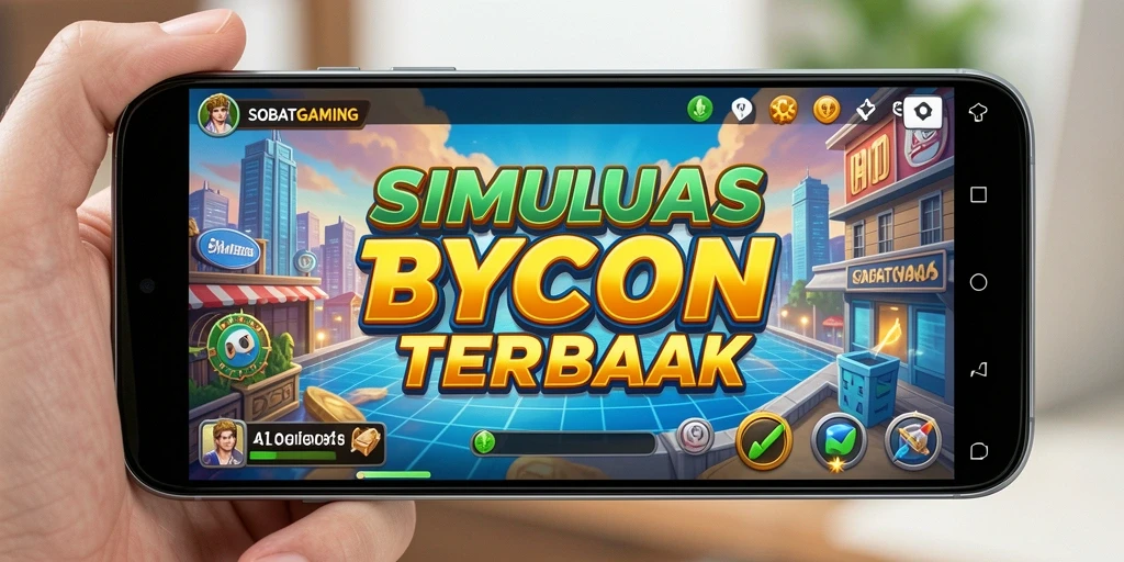Screenshot menunjukkan gameplay menarik SOBATGAMING dengan simulasi bisnis yang mendalam.
