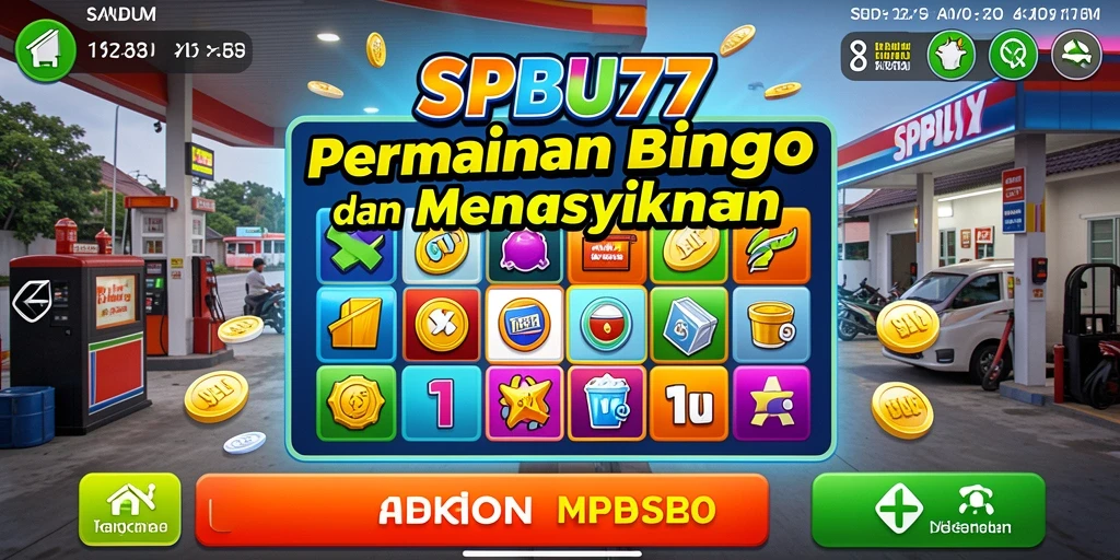 Screenshot gameplay SPBU77 dengan tampilan Bingo yang menarik.