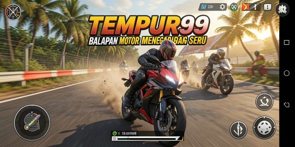 Gameplay seru di lintasan balap motor.