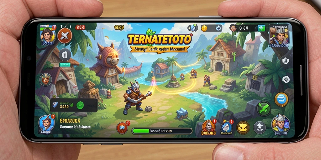 Screenshot menunjukkan gameplay strategis yang menegangkan di TERNATETOTO.